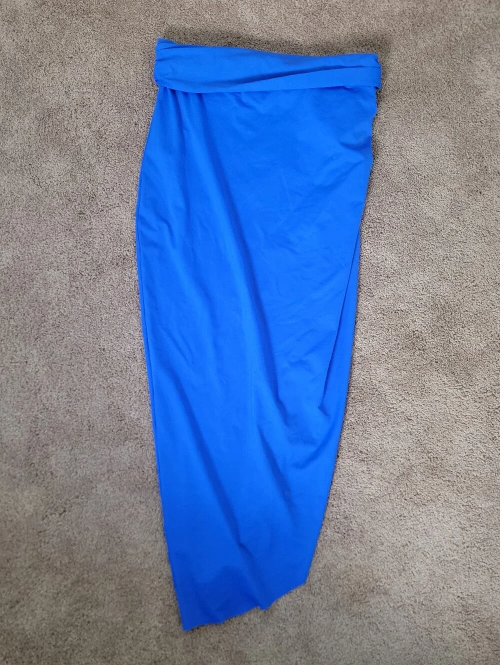 SKIMS Cobalt Swim Sarong Skirt NWT LARGE